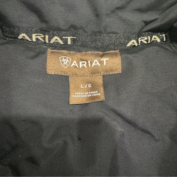 Ariat MEN'S Team Logo Insulated Jacket | Black and Gold - Picture 9 of 11